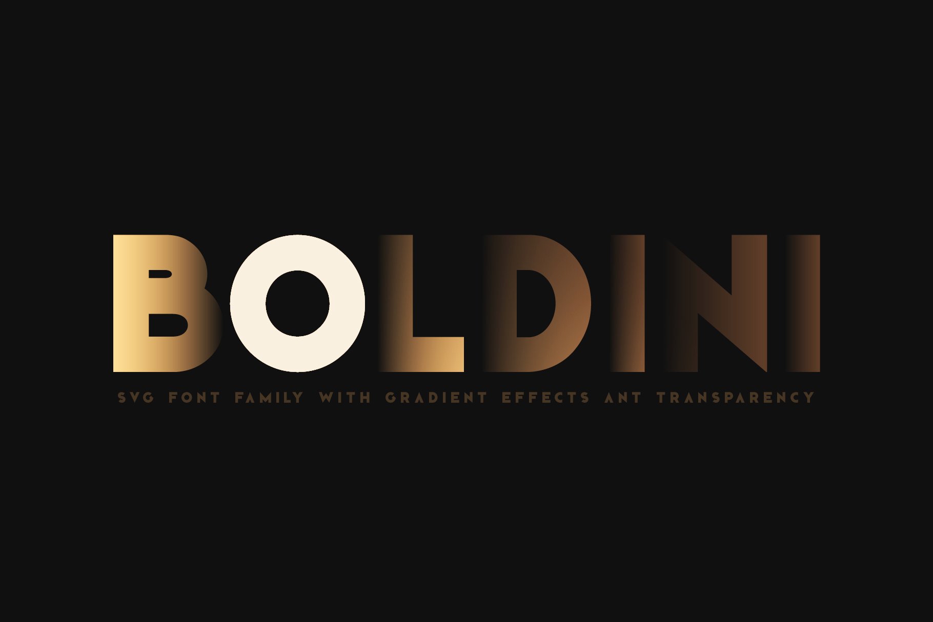 Boldini. SVG font family preview image.