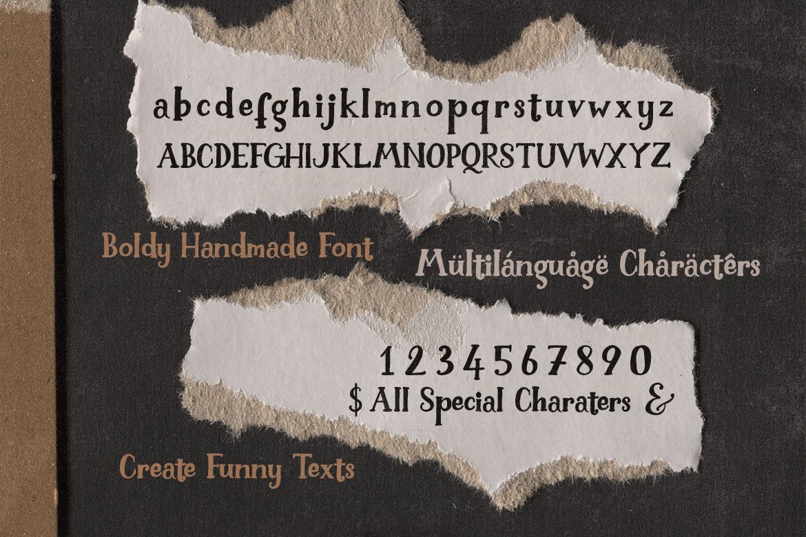 Boldy - Cute Handwritten Font preview image.