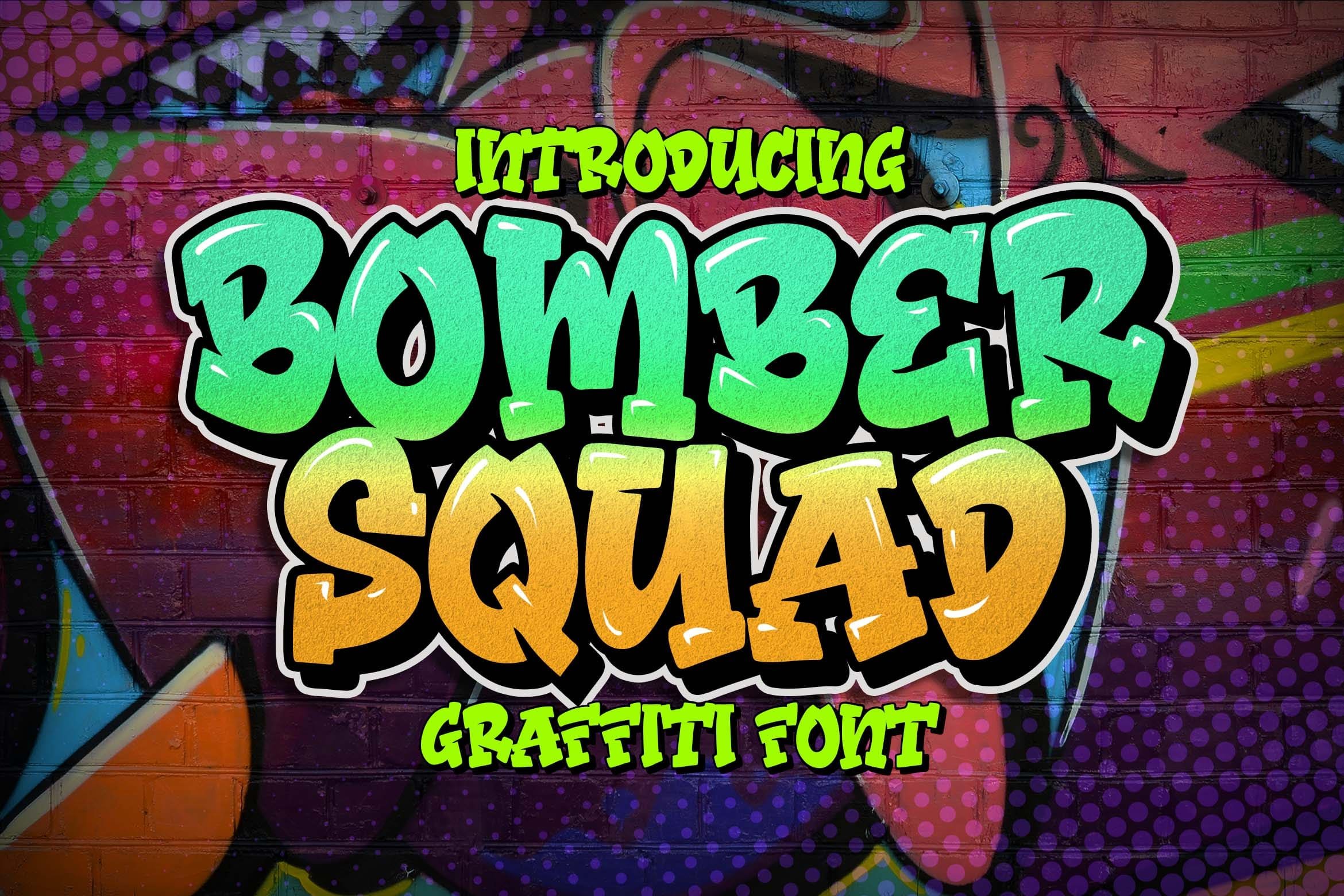 Bomber Squad Graffiti Font cover image.