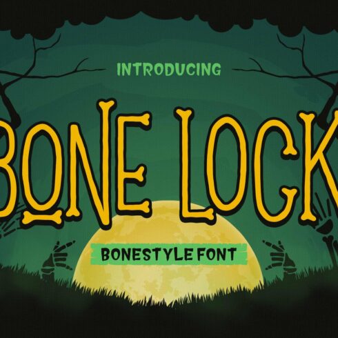 Bone Lock Halloween Font cover image.