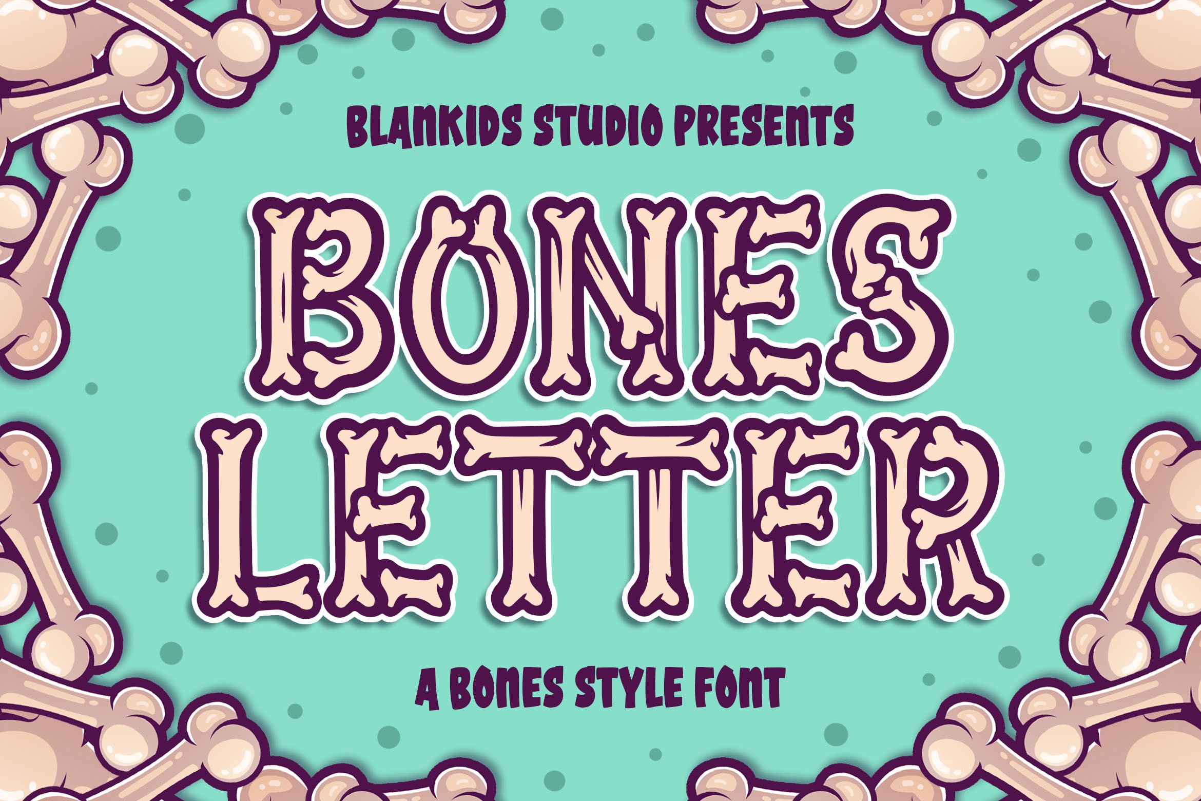 Bones Letter a Bones Style Font cover image.
