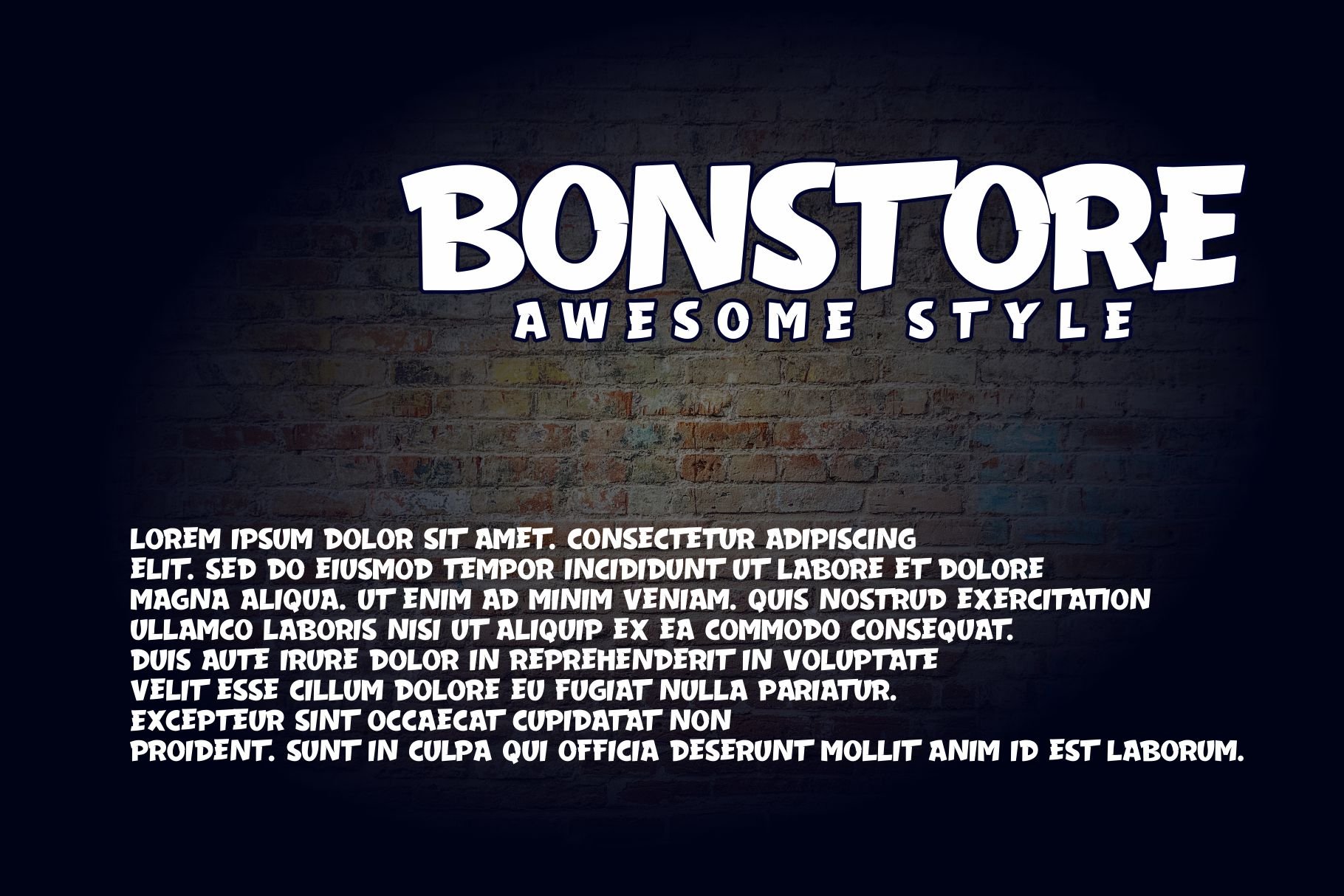 Bonstore - Display Font preview image.
