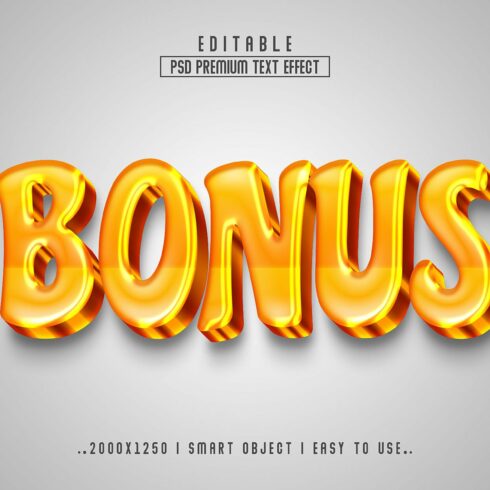 Bonus 3D Editable Text Effect Stylecover image.