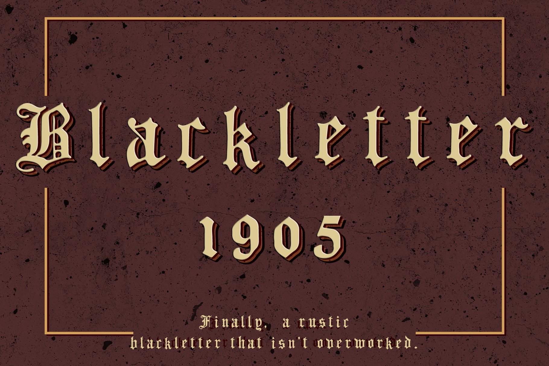 Blackletter 1905 Rustic Vintage Font cover image.
