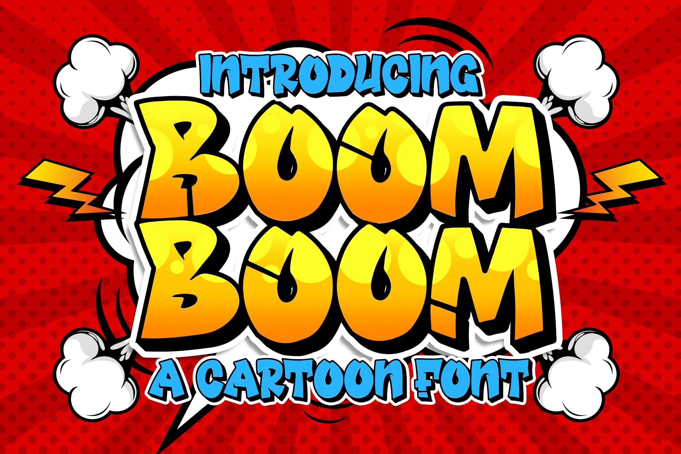 Boom Boom Cartoon Font cover image.