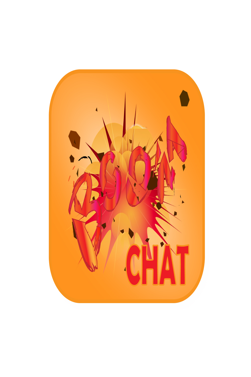 Boom Chat ICON - App Icon pinterest preview image.