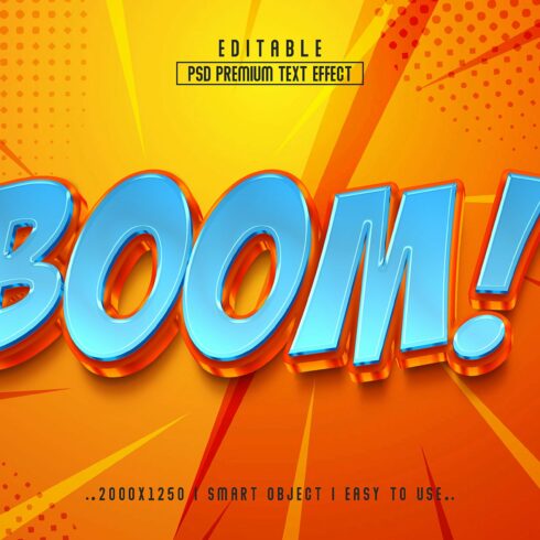 Boom 3D Editable psd Text Effectcover image.