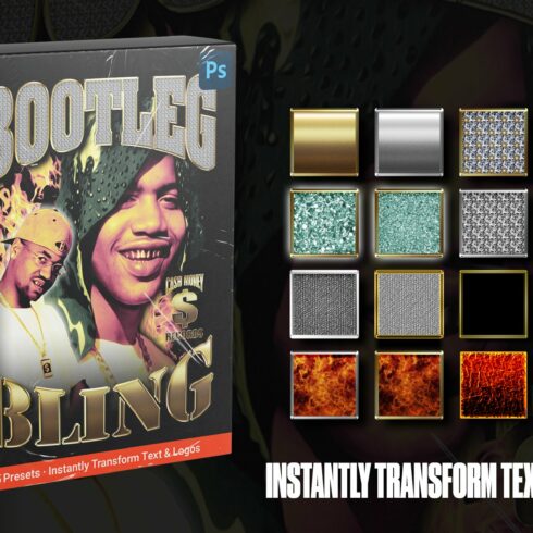 Bootleg Bling Text Styles Pack Vol 1cover image.