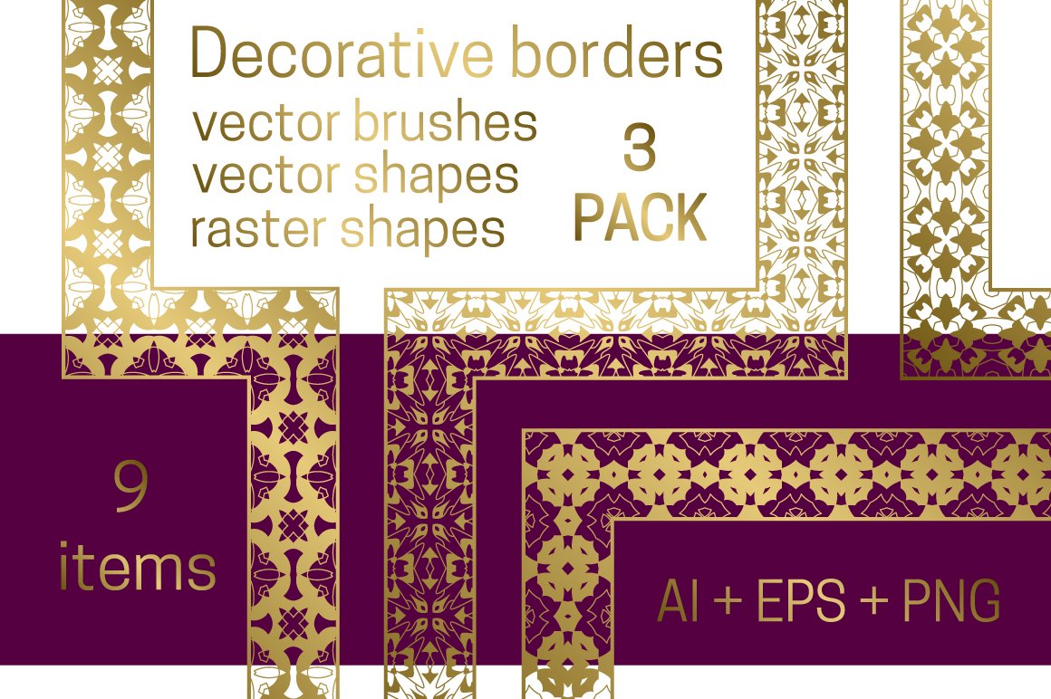 Decorative borders pack 3cover image.