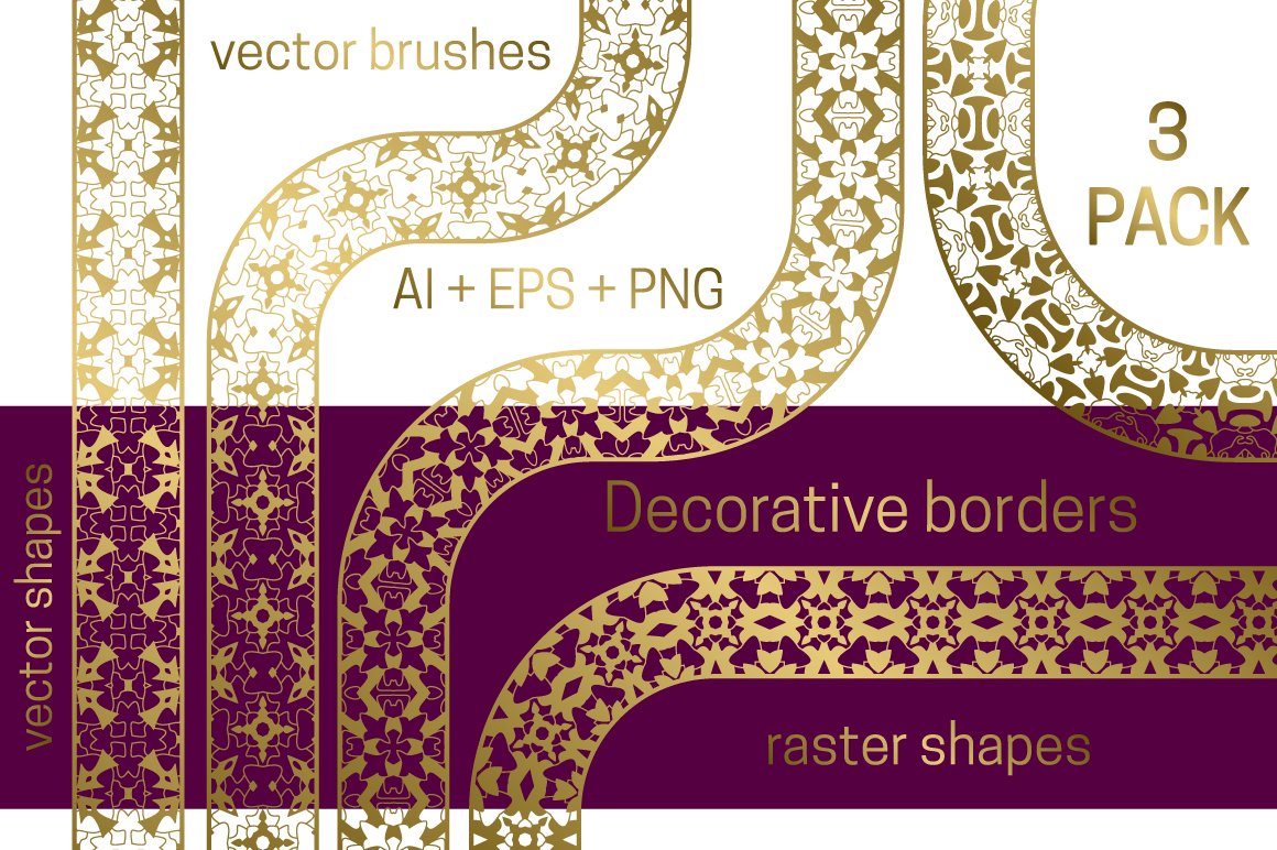 Decorative borders pack 3preview image.