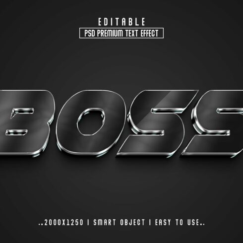 Boss 3D Editable Text Effect Stylecover image.