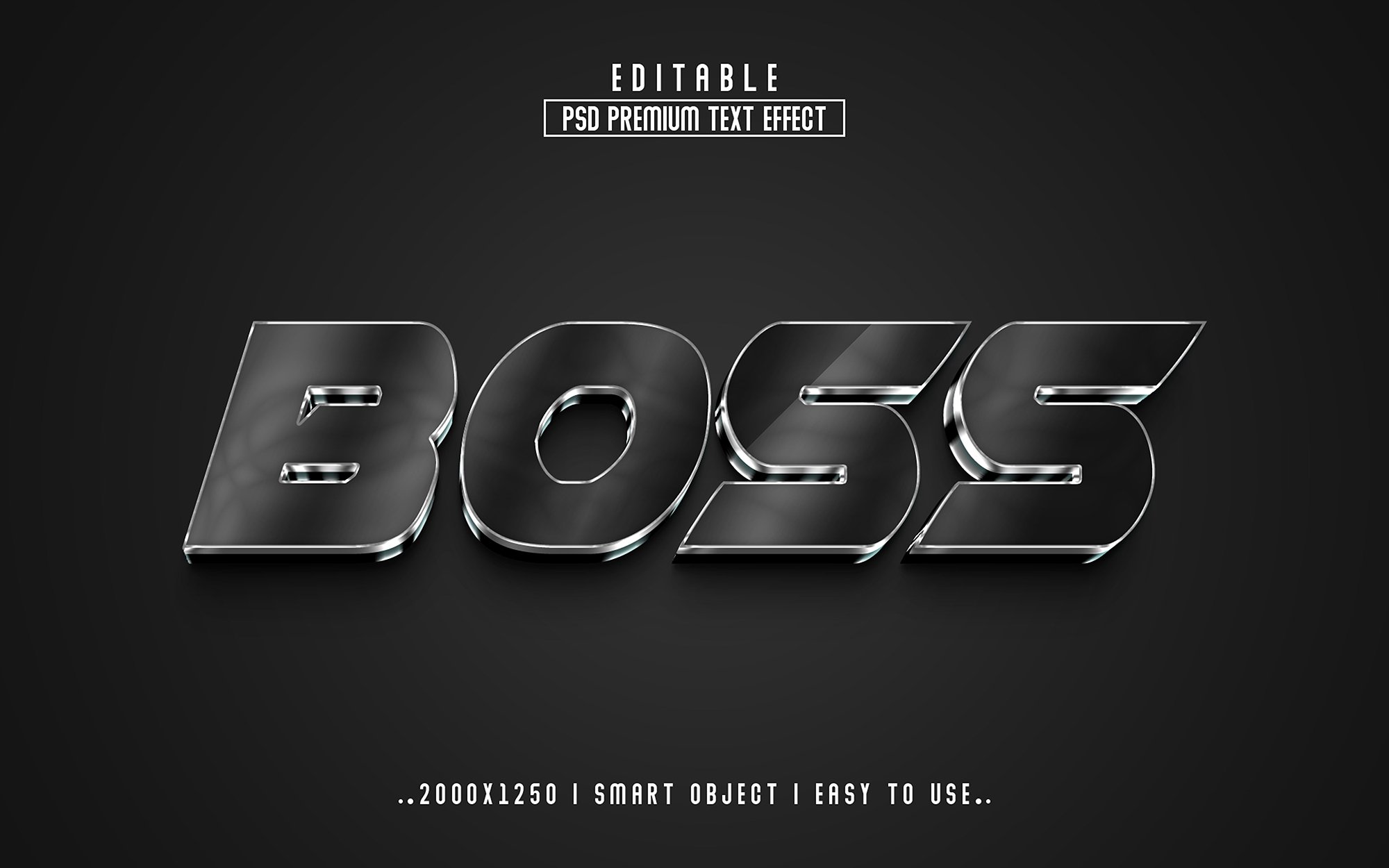 Boss 3D Editable Text Effect Stylecover image.
