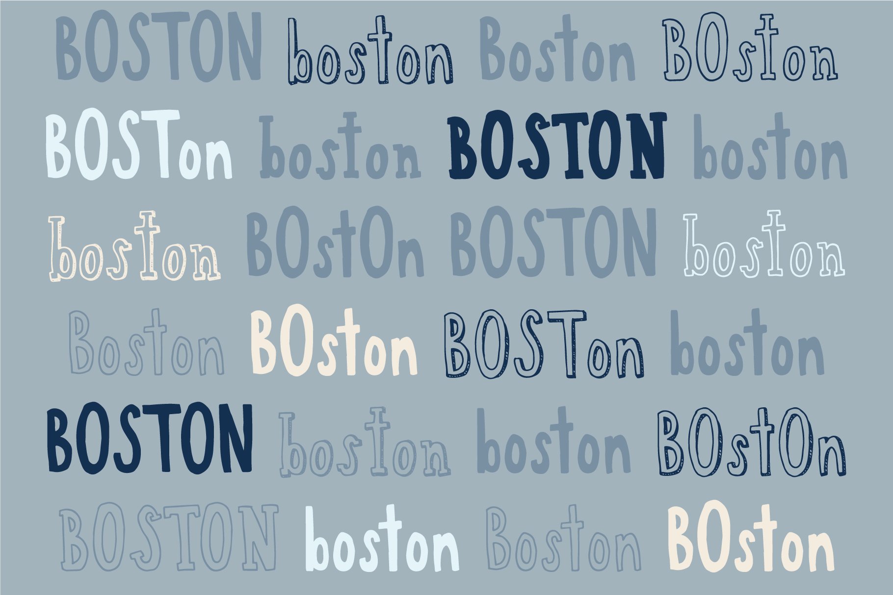 Boston Cream Sans and Serif preview image.