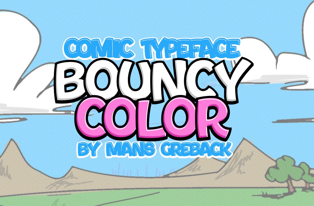 Bouncy Color – Five Color Fonts! cover image.