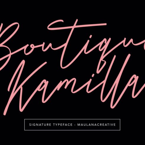 Boutique Kamilla Signature Typeface cover image.