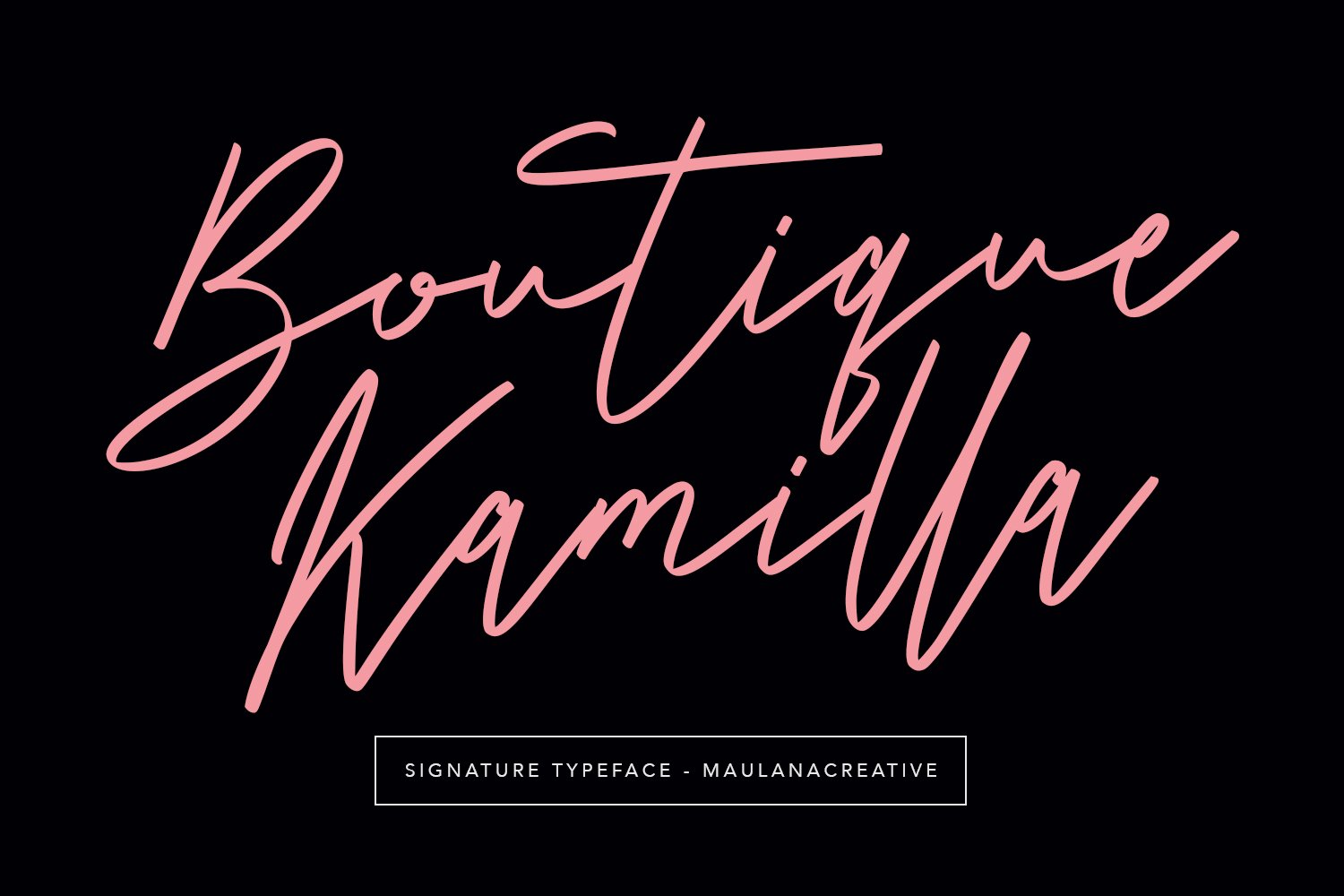 Boutique Kamilla Signature Typeface cover image.