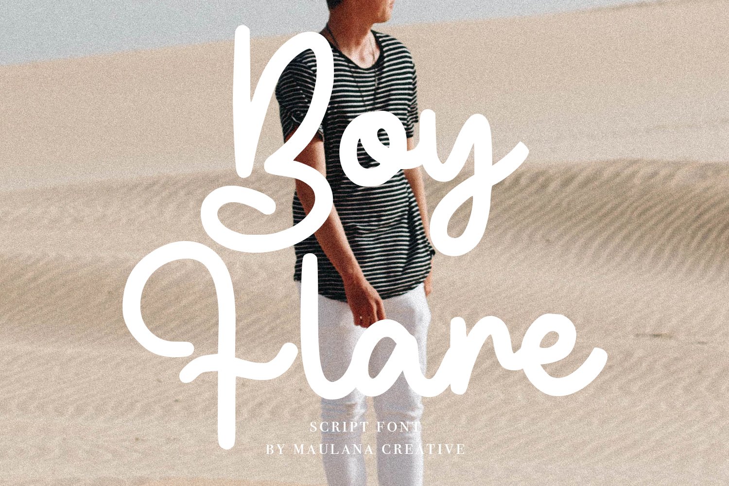 Boyflare Cursive Script Font cover image.