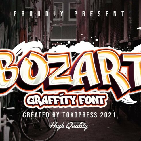 BOZART - Graffiti font cover image.