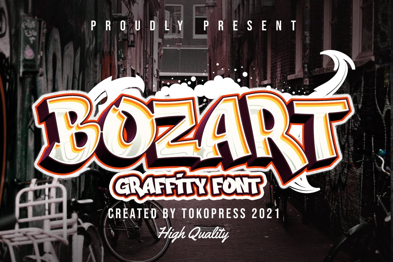 BOZART - Graffiti font cover image.