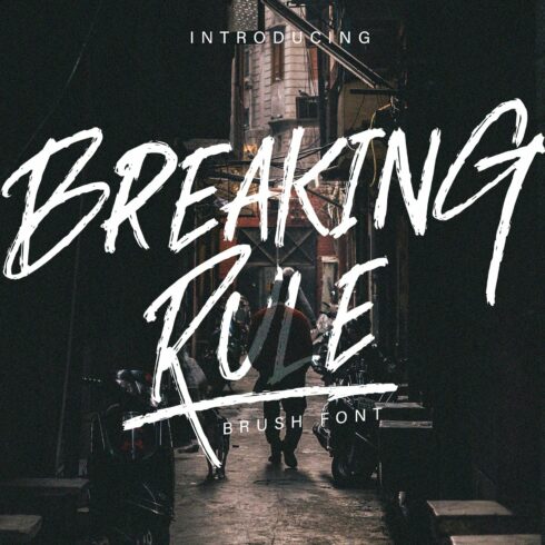 BREAKING RULE - Rough Brush Font cover image.