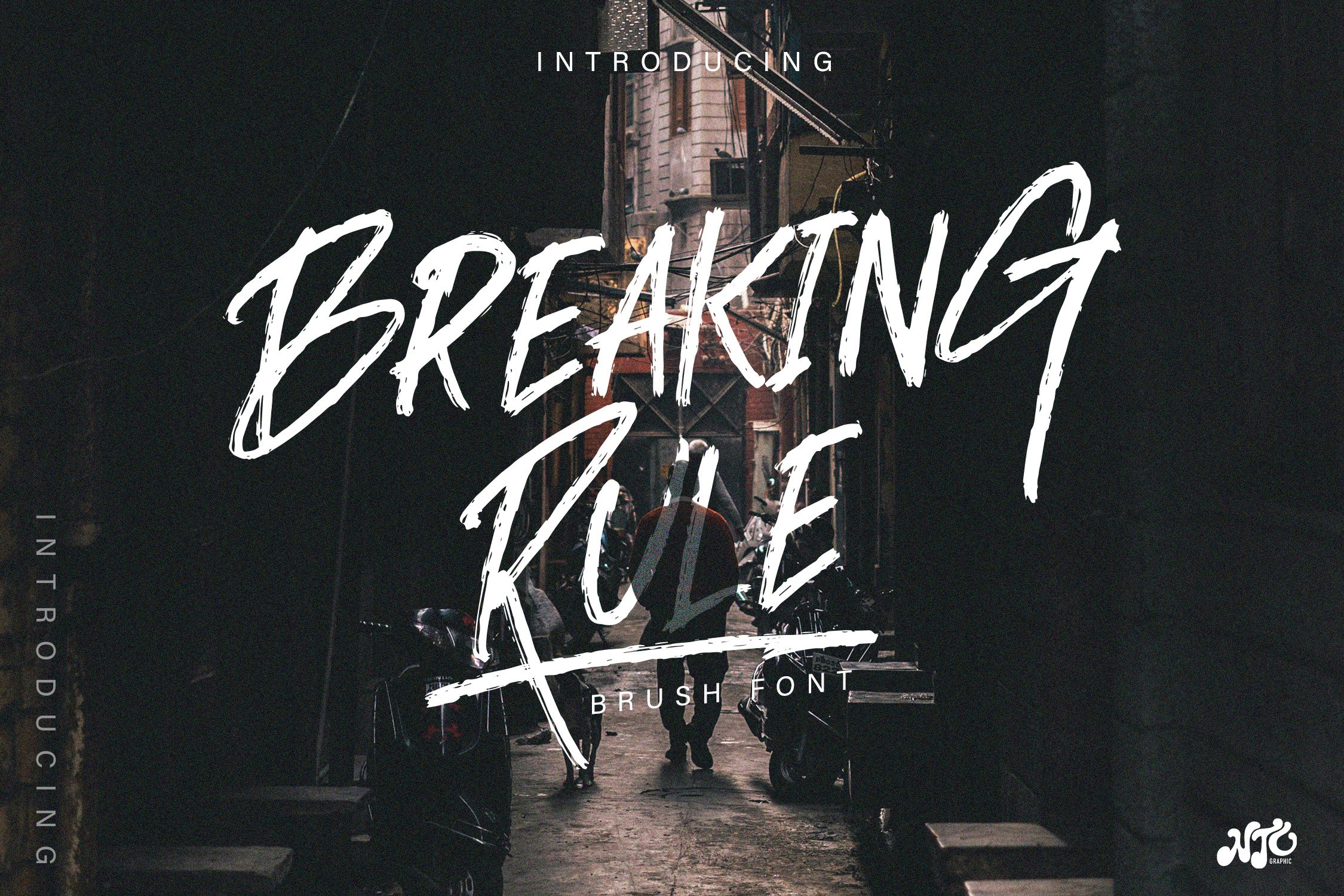BREAKING RULE - Rough Brush Font cover image.