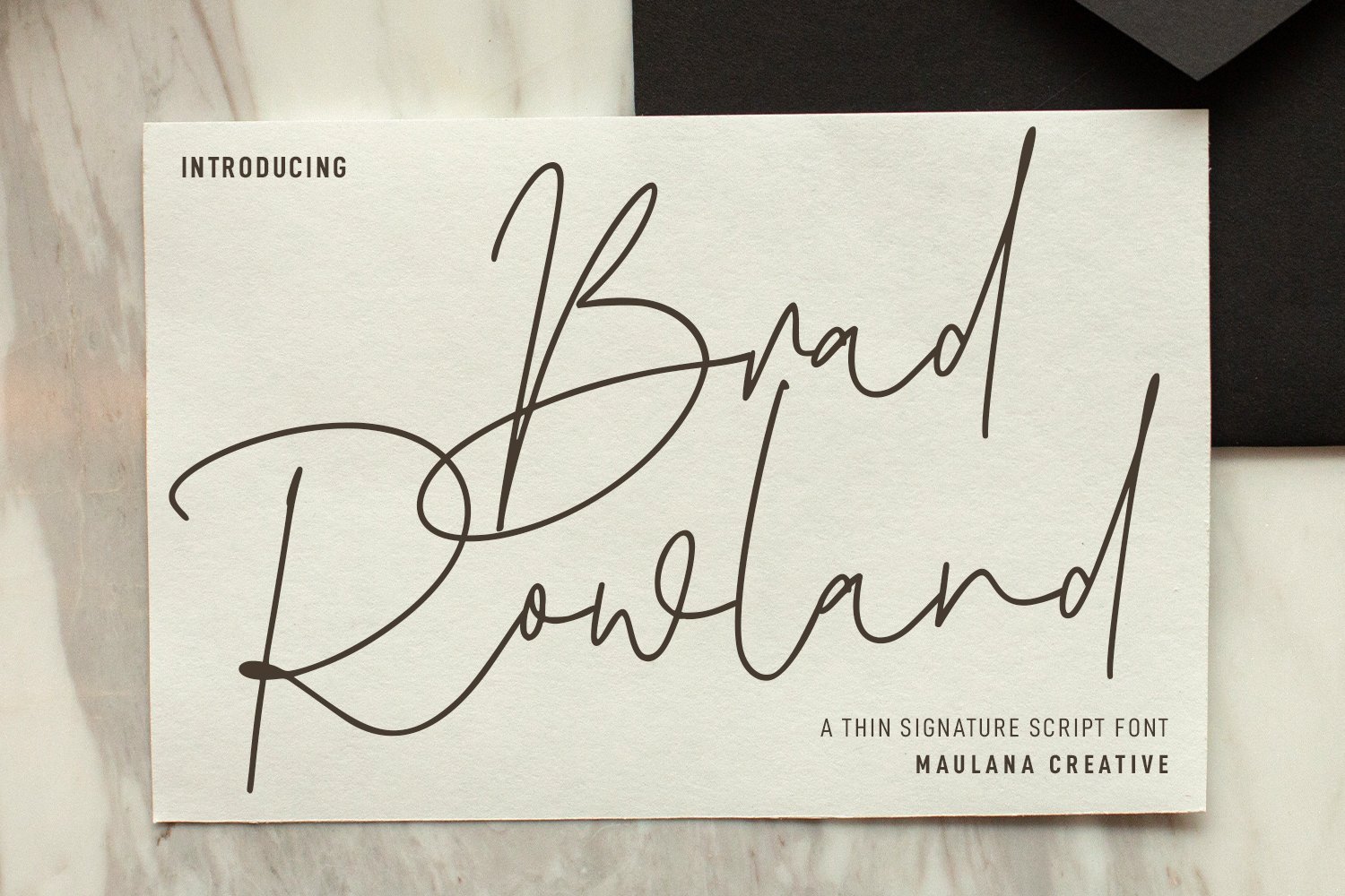 Brad Rowland Signature Font cover image.