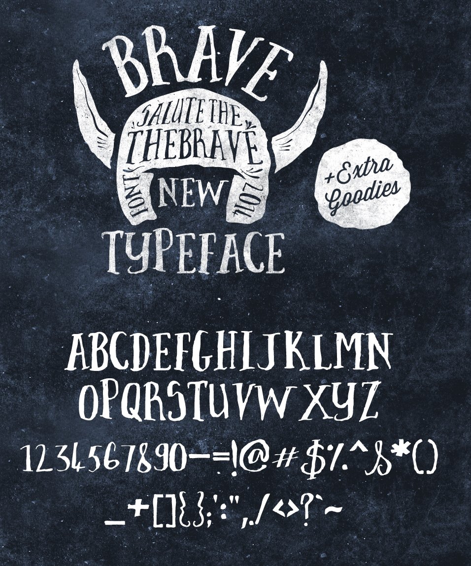 Brave New Font Pack & Graphic Extras cover image.