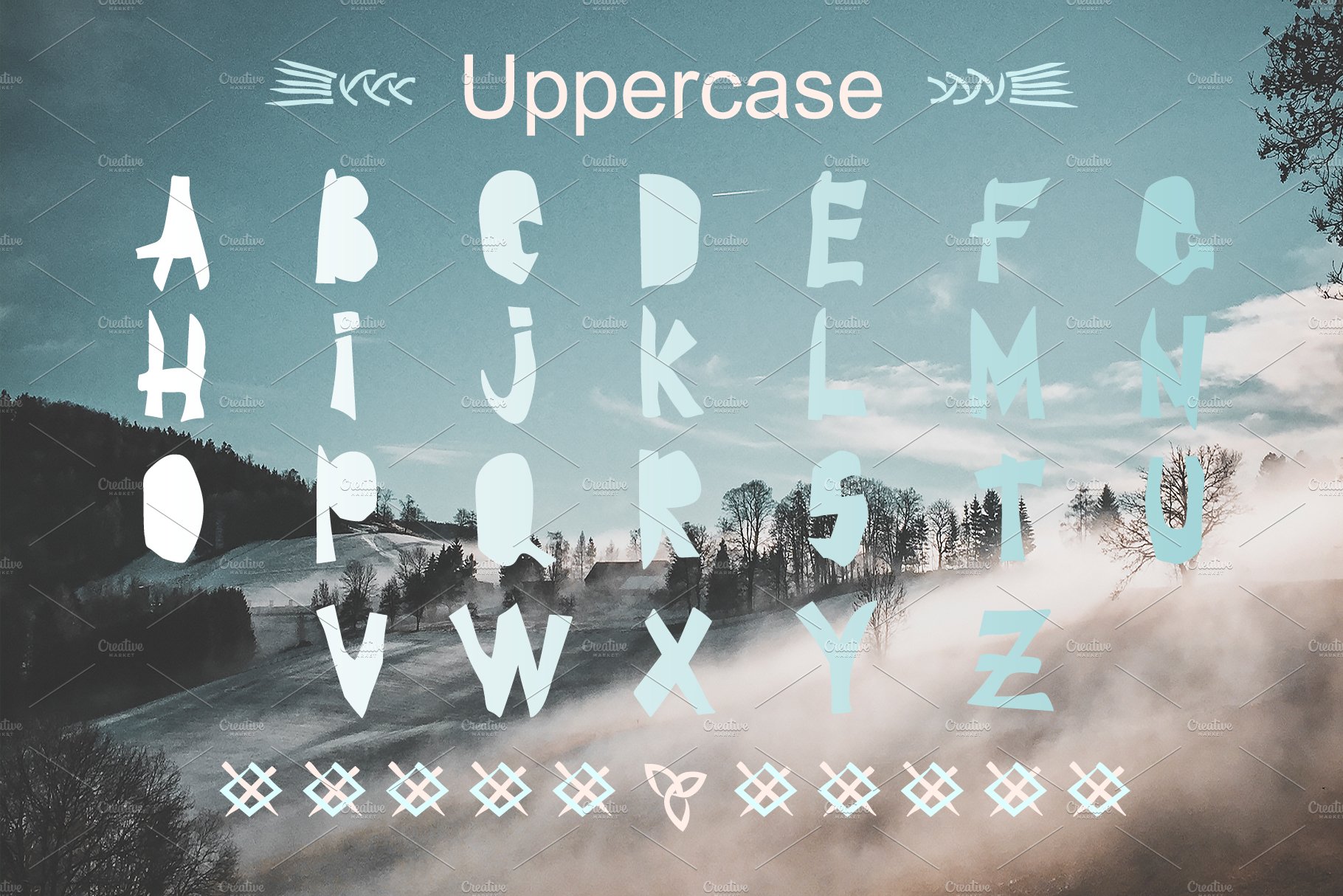 BRAVE-VIKING OTF font preview image.