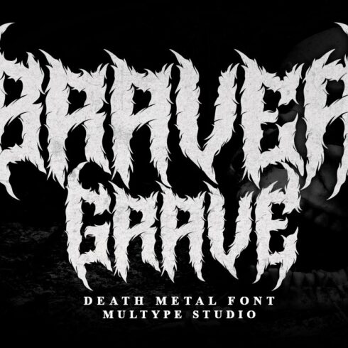Braver Grave - Death Metal Font cover image.
