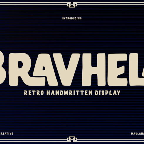 Bravhela Handwritten Display Font cover image.
