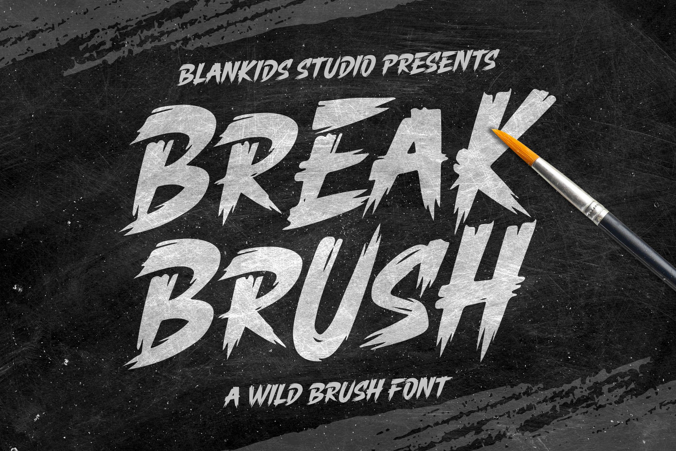 Break brush a Wild brush Font cover image.