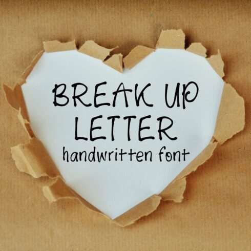 Break Up Letter font cover image.