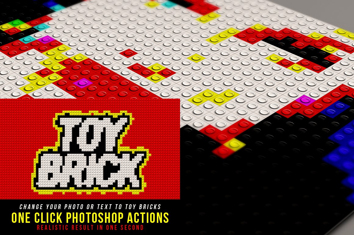 Toy Brick Photoshop Actionscover image.