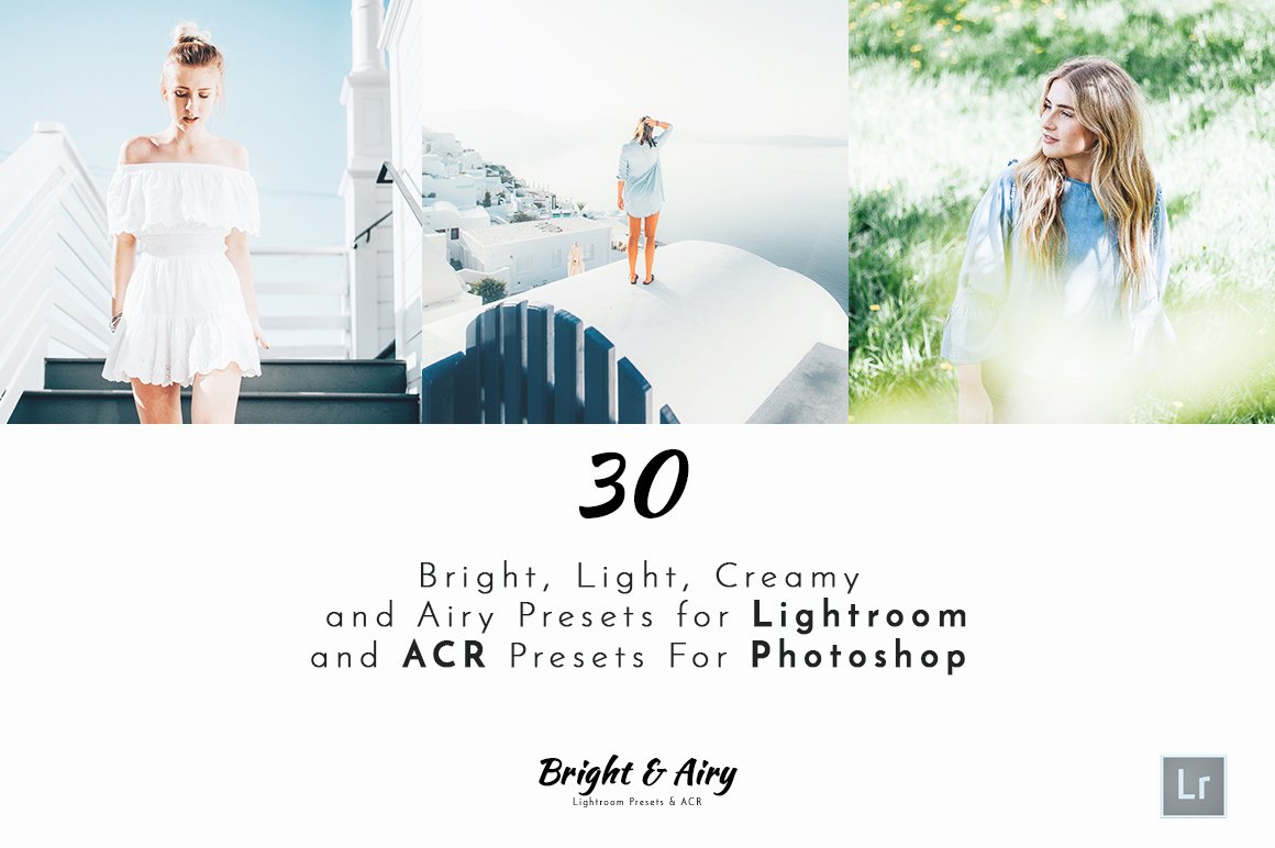 Bright & Airy Lightroom Presets+ ACRpreview image.