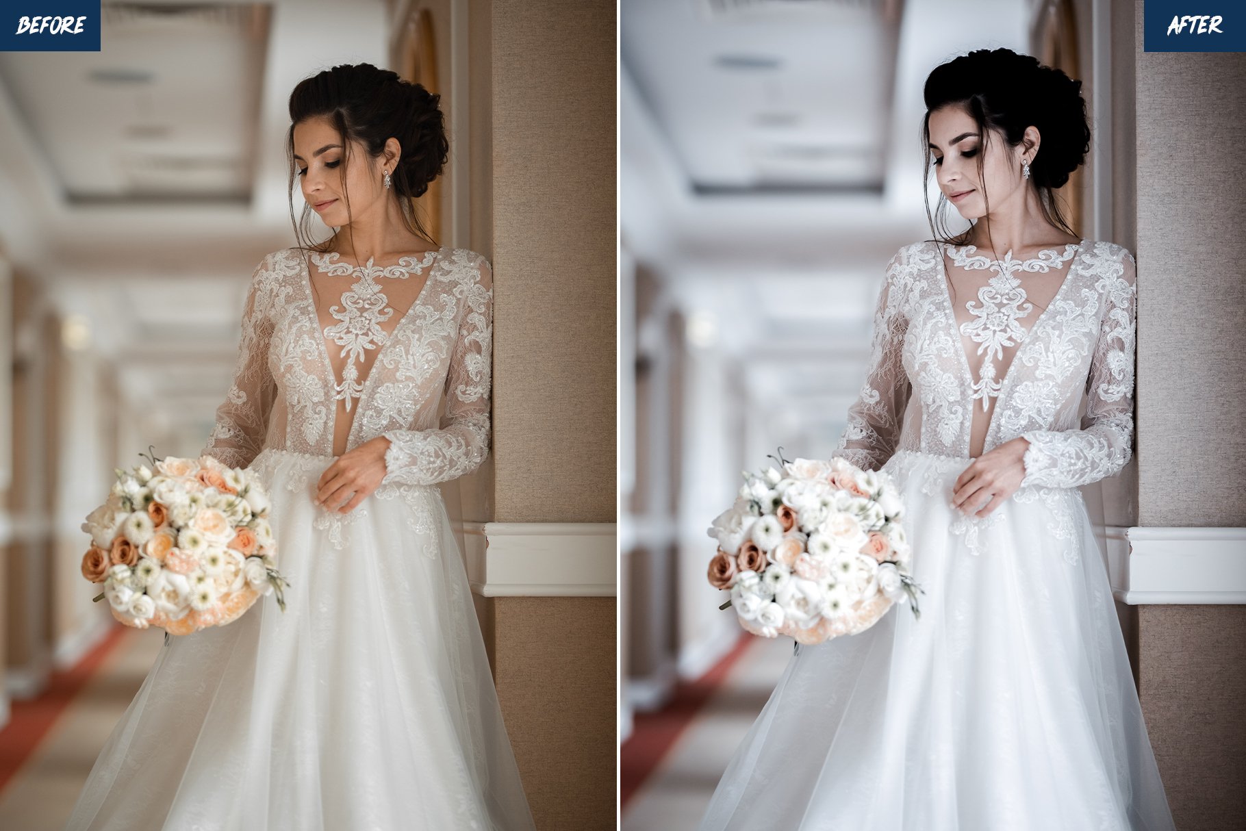 bright and airy wedding lightroom presets before and after 06 687