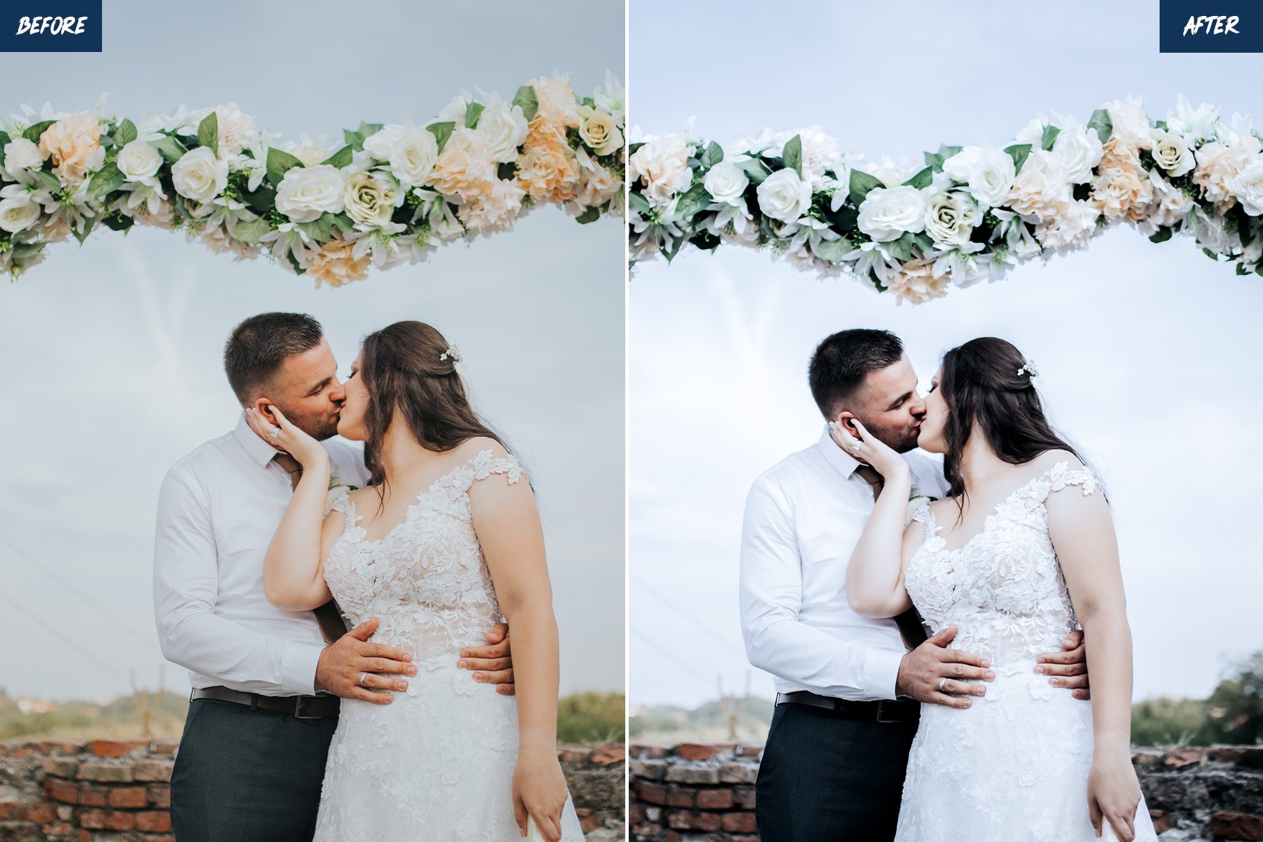 bright and airy wedding lightroom presets before and after 08 51