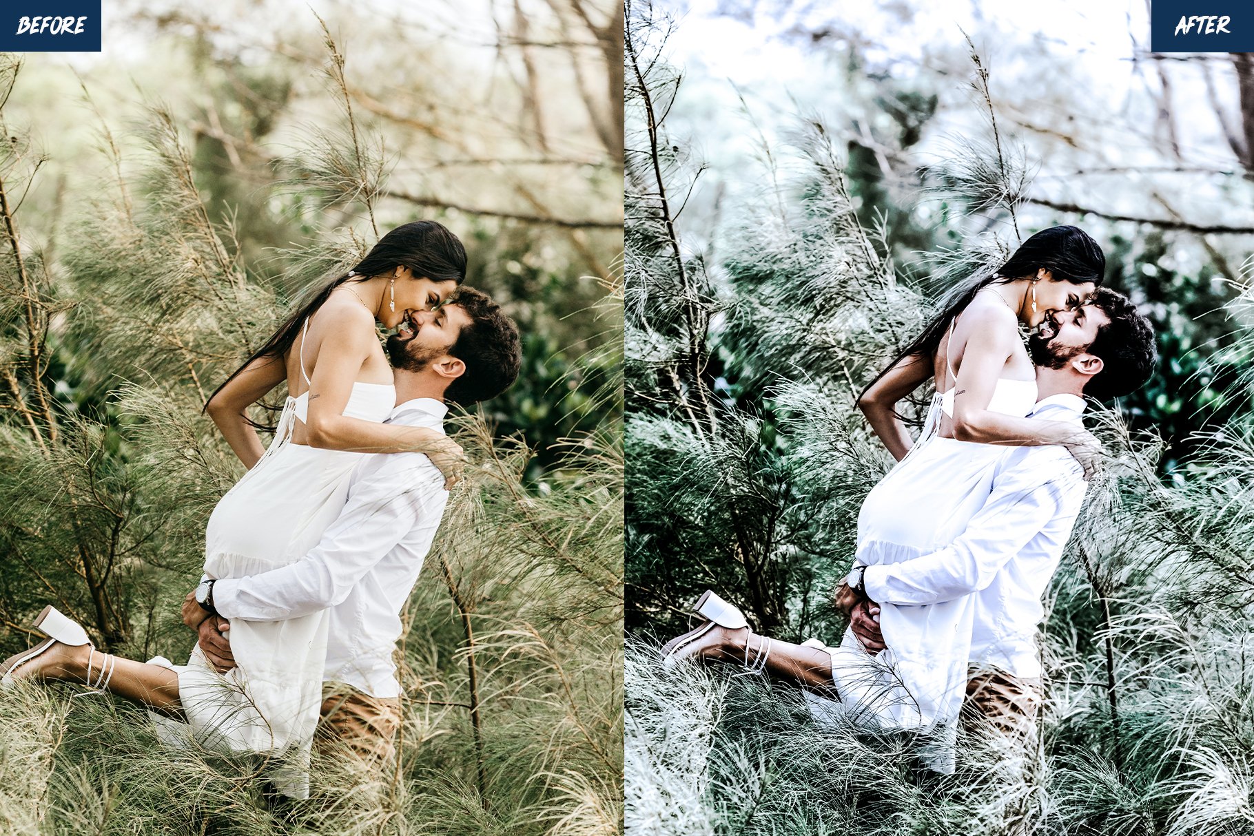 bright and airy wedding lightroom presets before and after 10 518