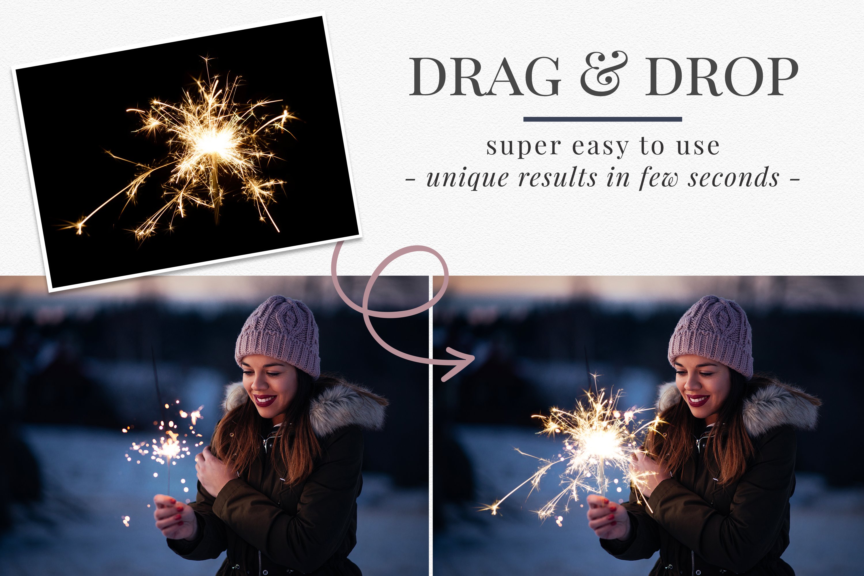 bright sparklers photo overlays drag drop 640