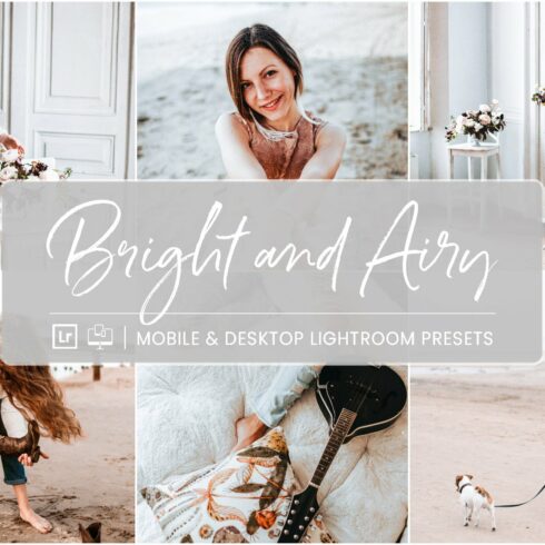 BRIGHT & AIRY LIGHTROOM PRESETScover image.