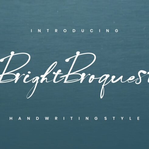 Bright Broquest - Script Fontcover image.