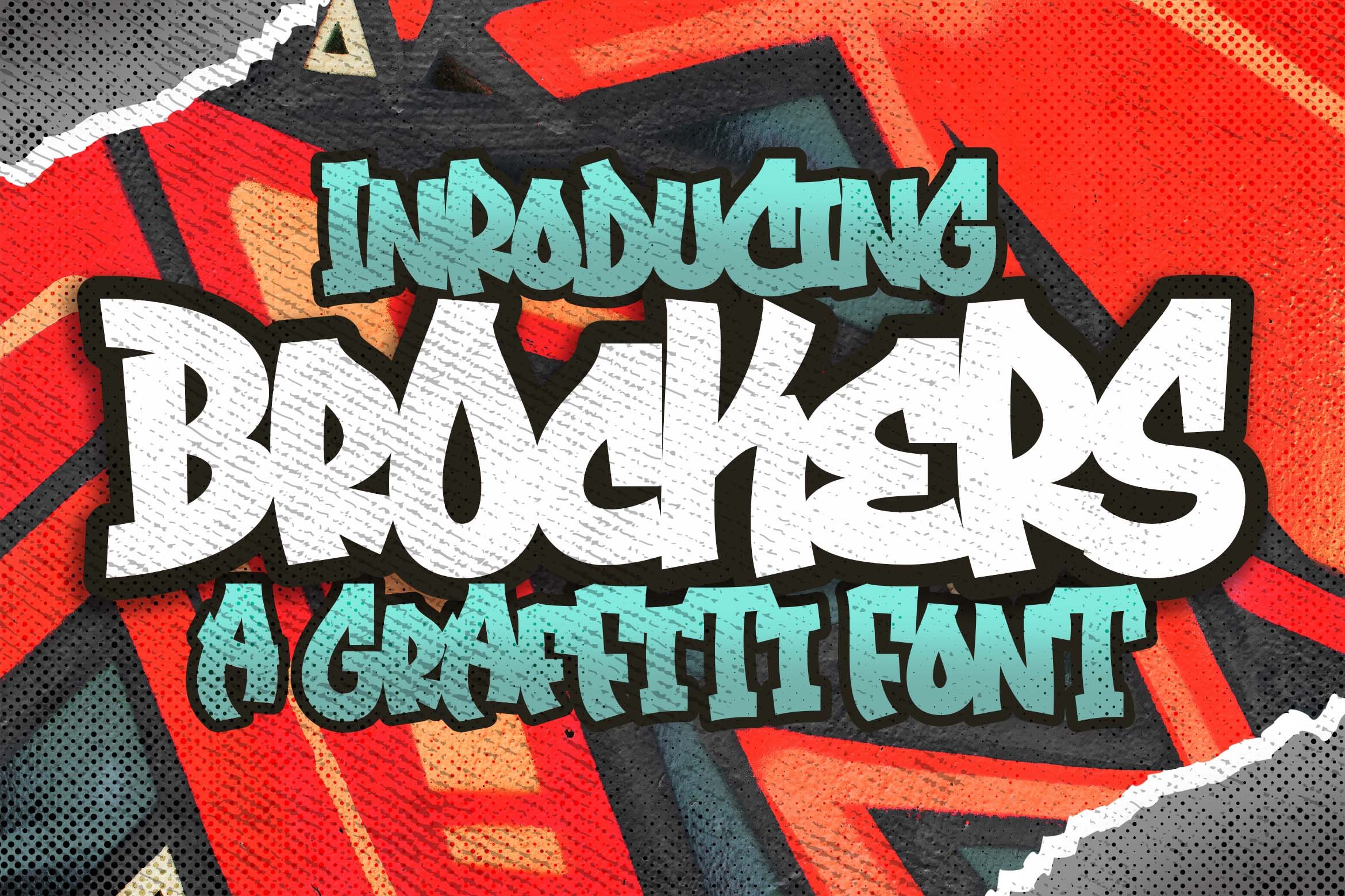 Brockers - Urban Graffiti Font cover image.