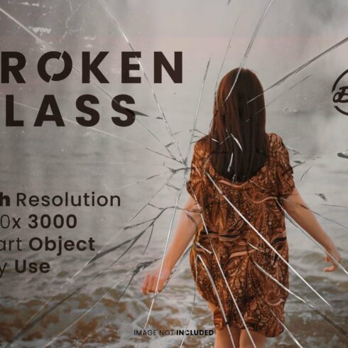 Broken Glass Photo Effect Psdcover image.
