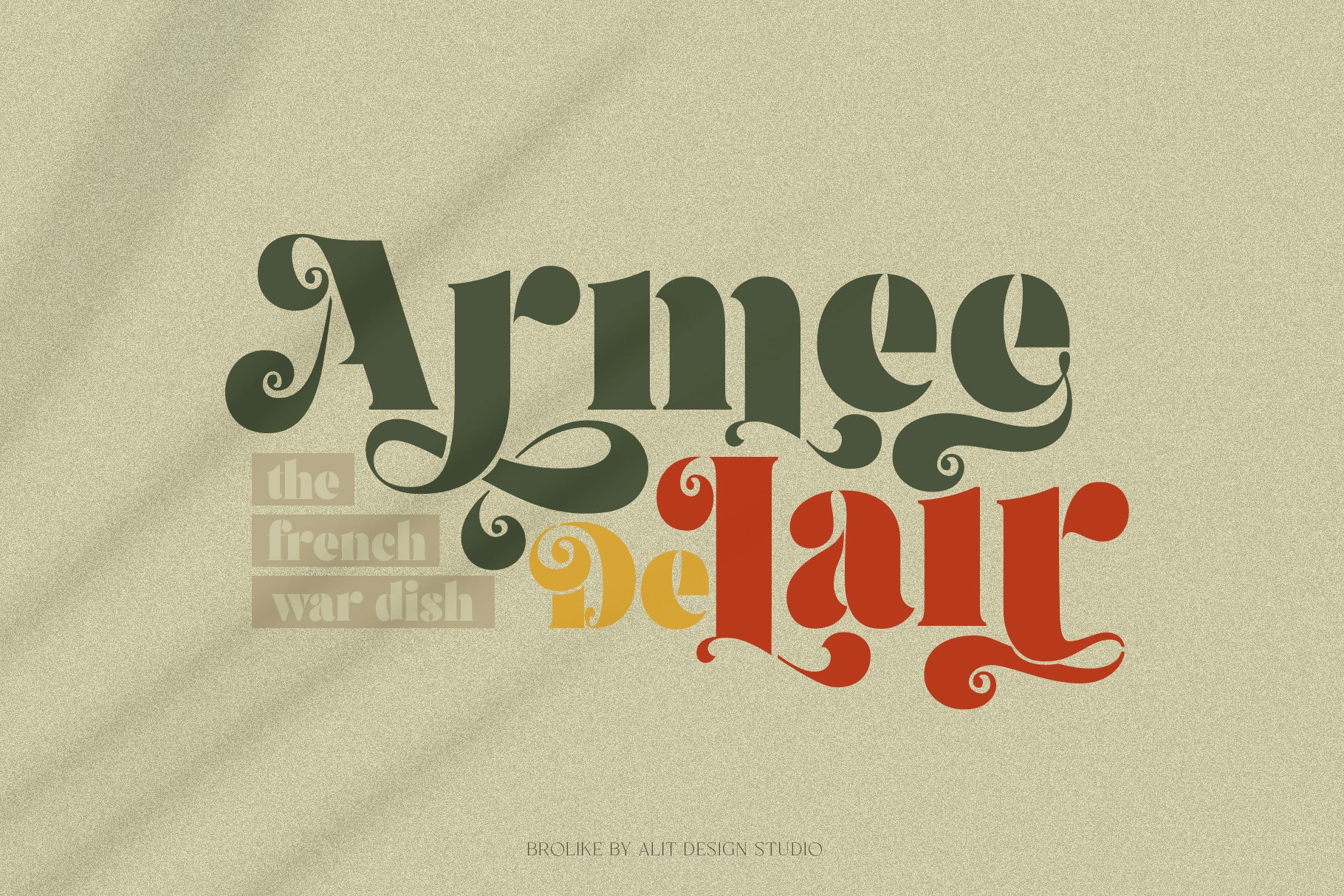 A type of typogramic type with the words arne de lar.