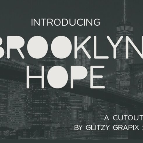 Brooklyn Hope Cutout Font cover image.