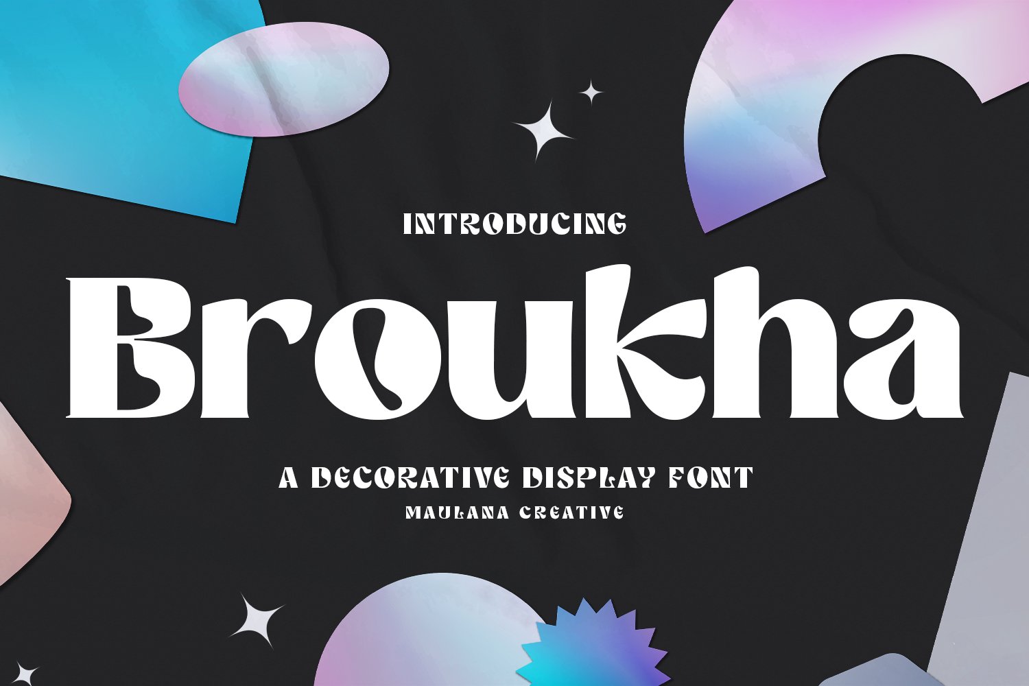 Broukha Decorative Display Font cover image.