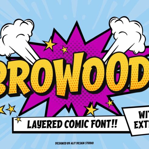Browood Layered Comic Fontcover image.