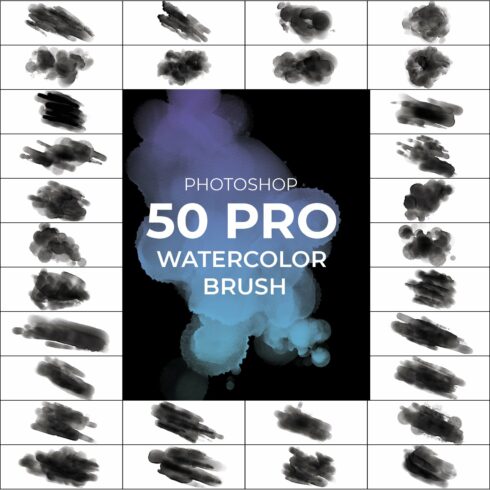 Pro Watercolor Photoshop Brushcover image.