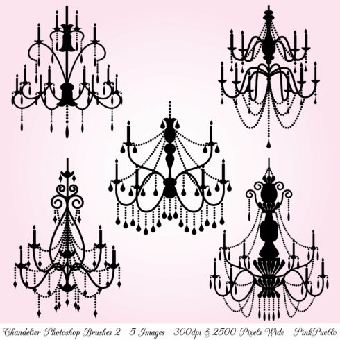 Chandelier Photoshop Brushes 2cover image.