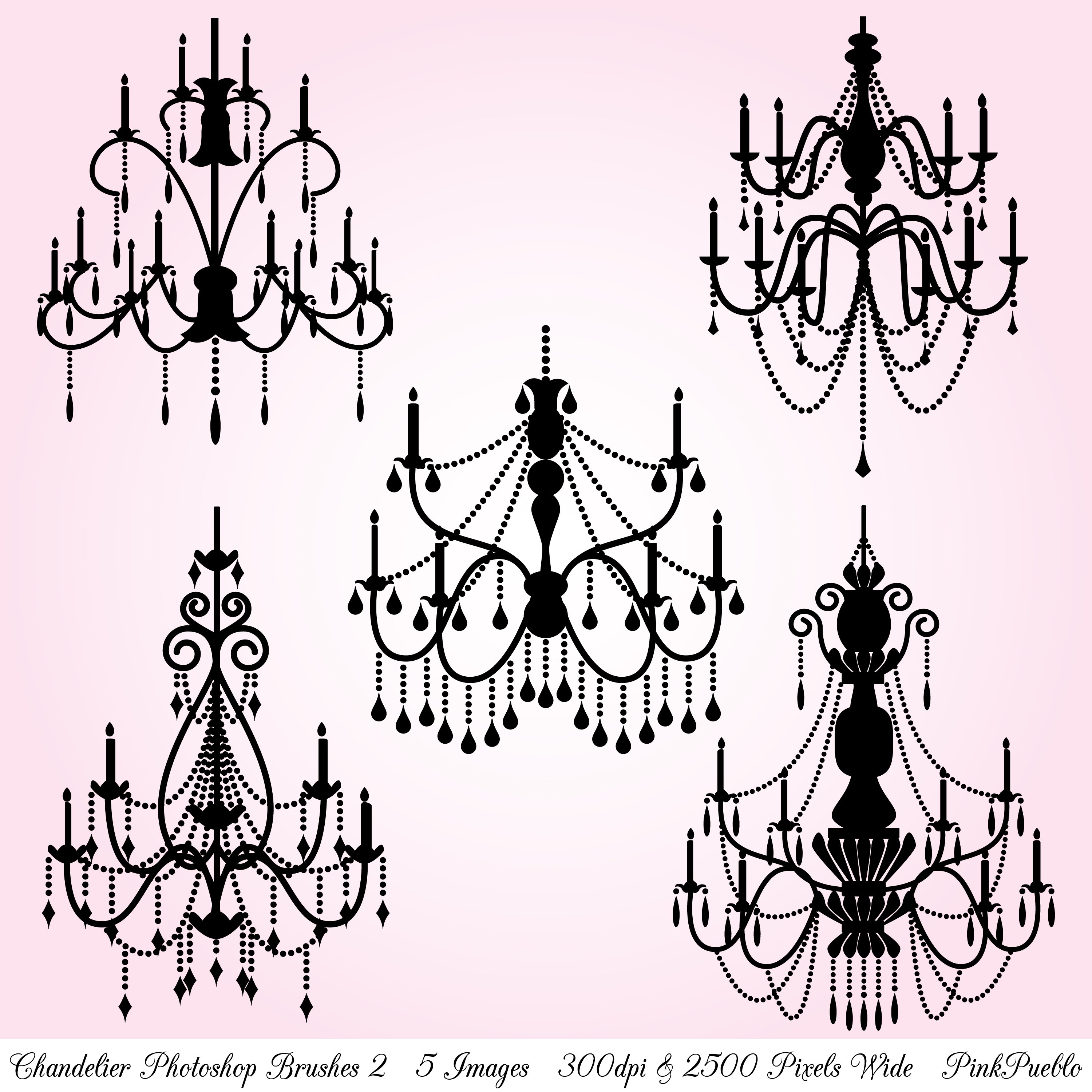 Chandelier Photoshop Brushes 2cover image.
