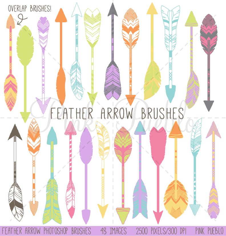 Feather Arrow Photoshop Brushescover image.